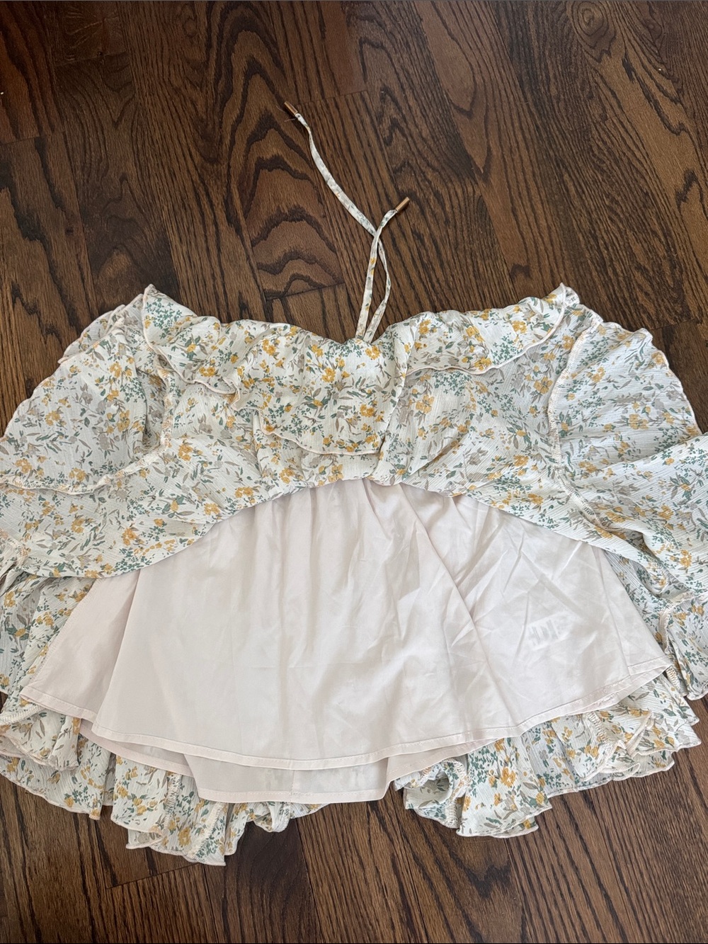 Floral Ruffle Mini Skirt - Picture 3 of 4